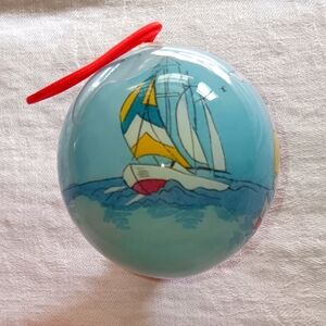 Nautical Christmas ornament glass sailboats
